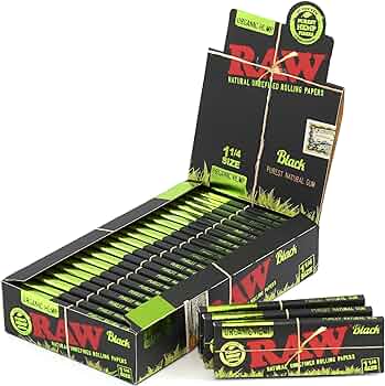 Raw Black Org Hemp 1 1/4 SIZE Rlng Prs