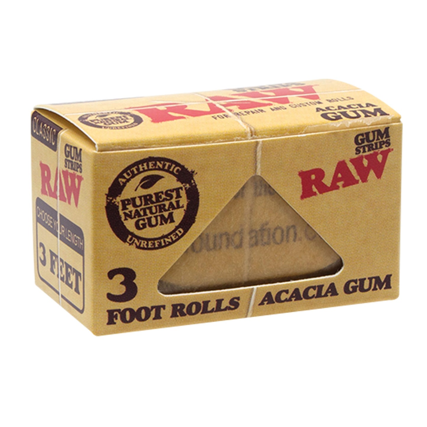 RAW 3ft roll Gum Strips Acacia Gum