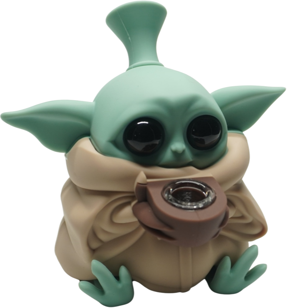 Mini Silicone Grogu Bubbler (grafiti)