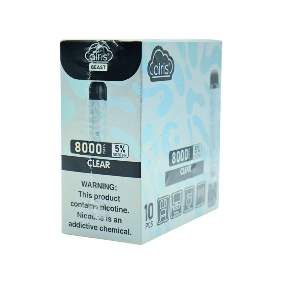 AIRIS Beast Clear (unflavored)  5% 8000 Puffs