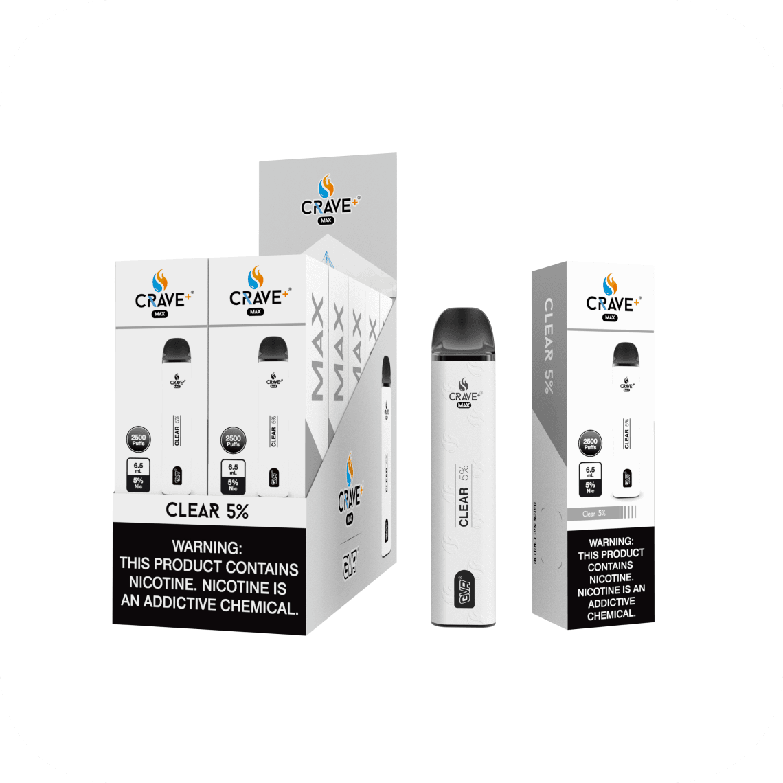 Crave Max White Clear 5% 2500 puffs