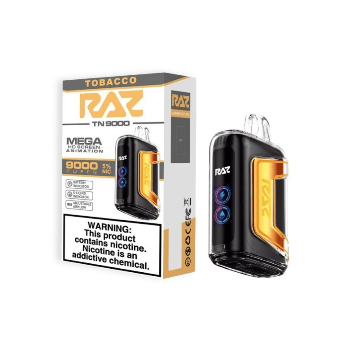 RAZ TN9000 Tobacco Disposable 5%