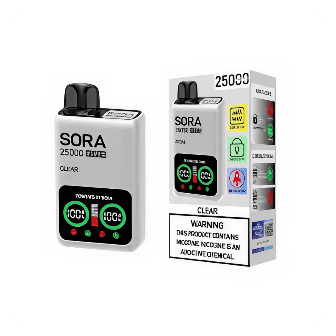 SORA Disposable Clear 25k puffs 3%
