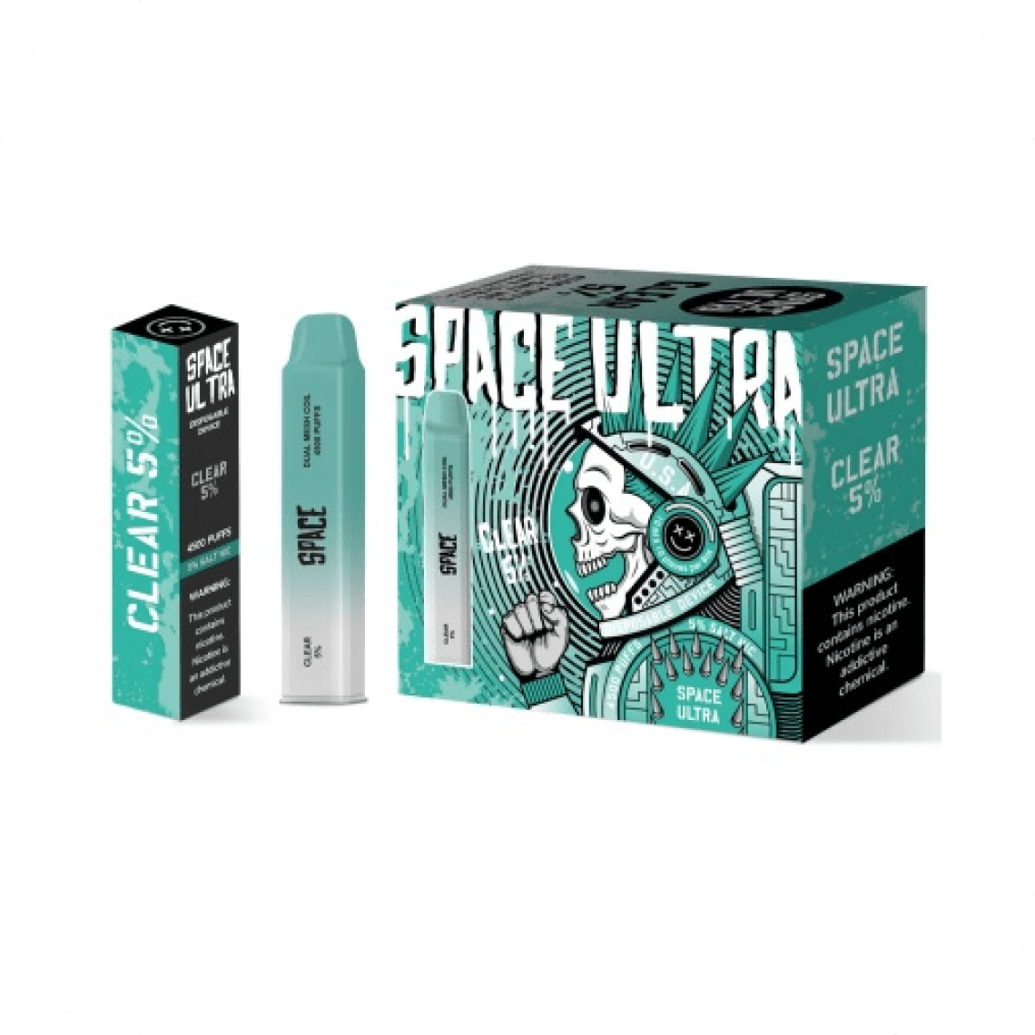 SPACE ULTRA CLEAR 5% 4500 PUFFS