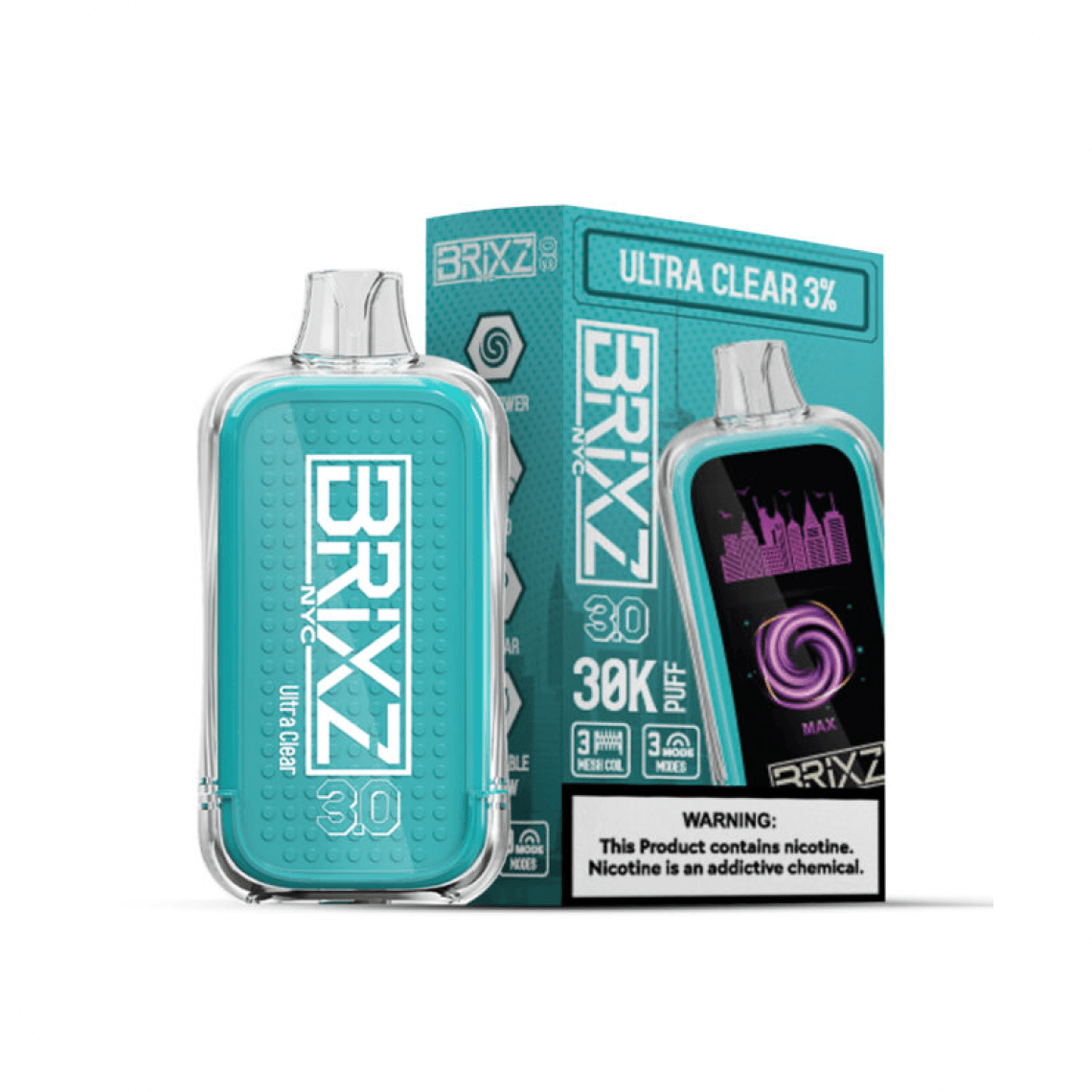 BRIXZ 3.0 Smooth Clear 3% 30k Puffs