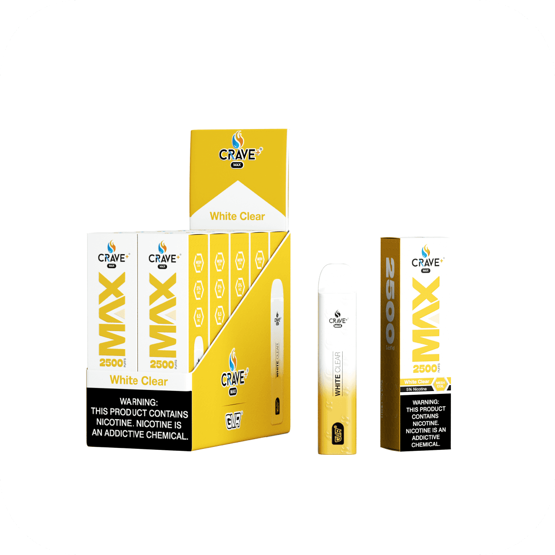 Crave Max Mr.White Clear 3% 2500 puffs