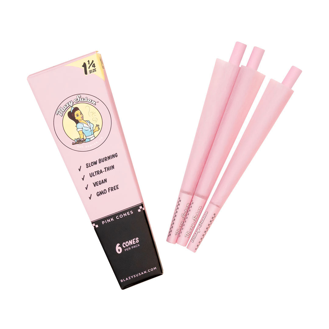 Blazy SusanPink Cones 1 1/4 cones 6pk