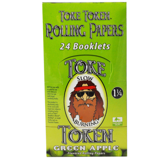 Token 1 1/4 Rolling Papers - Green Apple