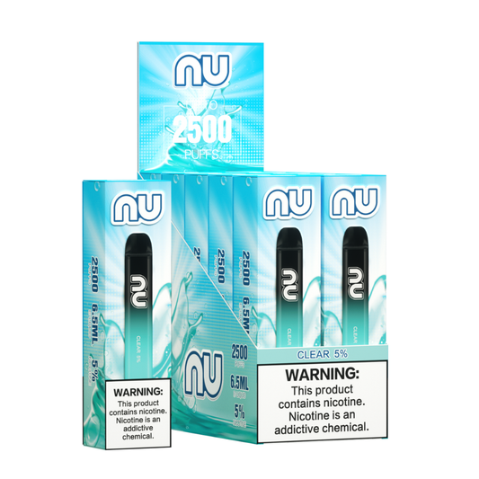 NU Disposable Vape Clear 5% 2500 puffs