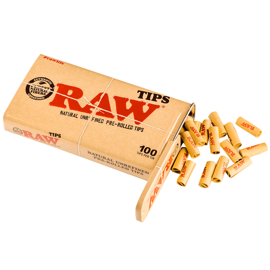 Raw Pre Rolled Tips Tin 100 ct