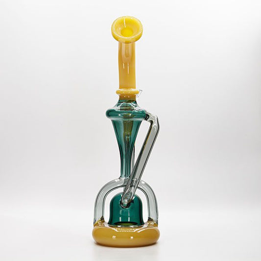 10" Strio Recycler Bong - Green